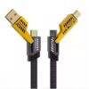 1M 4-in-1 Mechanical 65W Fast Charging Cable – Zinc Alloy Multi-Function Data Cable