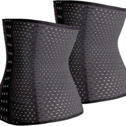 Women's Waist Trainer Corset for Everyday Wear Steel Boned Tummy Control Body Shaper with Adjustable Hooks